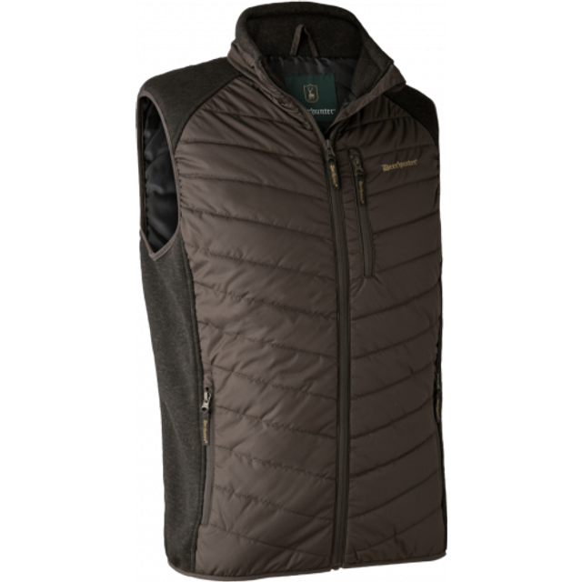 Deerhunter Moor Padded Waistcoat with Knit - Brown Leaf