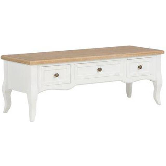 vidaXL TV Cabinet White Wood HiFi Stereo Cabinet French Style Wooden Furniture