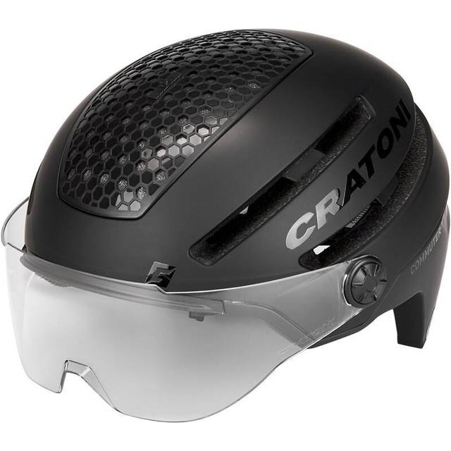 Cratoni Unisex – vuxen Commuter (Pedelec) cykelhjälm, svart, S-M (54–58 cm)