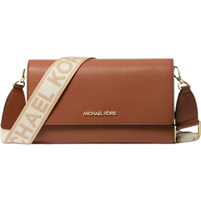 MK Jet Set Large Leather Crossbody Bag - Brown - Michael Kors - ONE SIZE