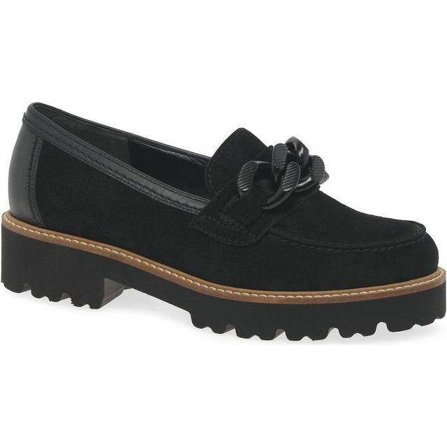 Gabor 'squeeze' Chunky Slip On Shoes In Black - 5