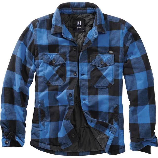 Brandit Lumber, textile jacket , color: Black/Blue , size: S