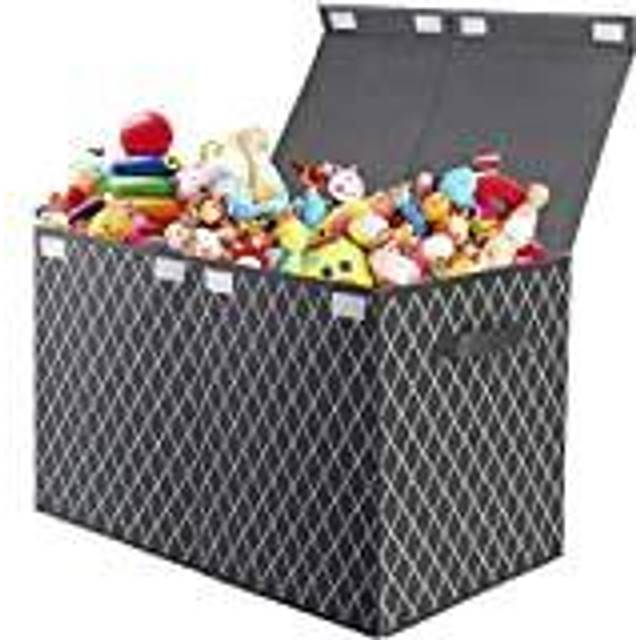 VERONLY Toy Storage Boxes for Boys Large Kids Chest, Foldable Fabric Storage Box Basket Organzier with lid and 2 handles for