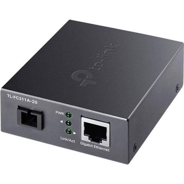 TP-Link FC311A-20 (TL-FC311A-20) 10/100/1000 Mbps RJ45 to 1000 Mbps Single-mode SC WDM Bi-Directional Fiber Converter
