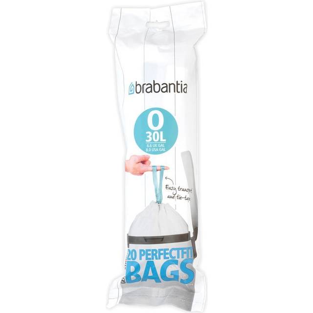 Brabantia PerfectFit Bin Liners, 30L - Size O, 20 Bags