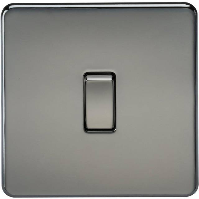 Knightsbridge Screwless 10AX 1G Intermediate Switch - Black Nickel - SF1200BN