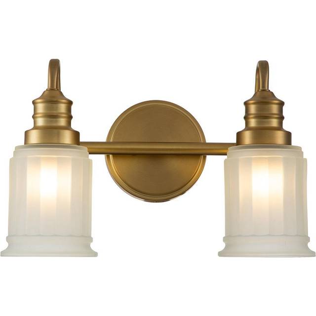 Quoizel QZ-SWELL2-BB-BATH Swell 2 Light Bathroom Wall Light Brushed Br