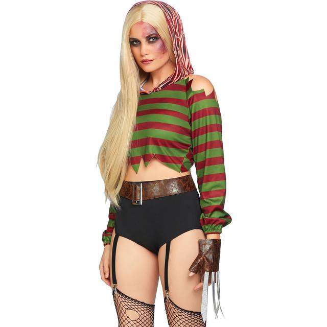 Women's Dream Killer Costume - Black&#47;Green&#47;Red (L)