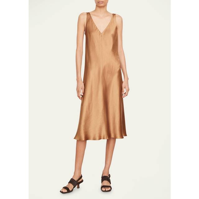 Vince Satin slip dress - brown (UK 12)