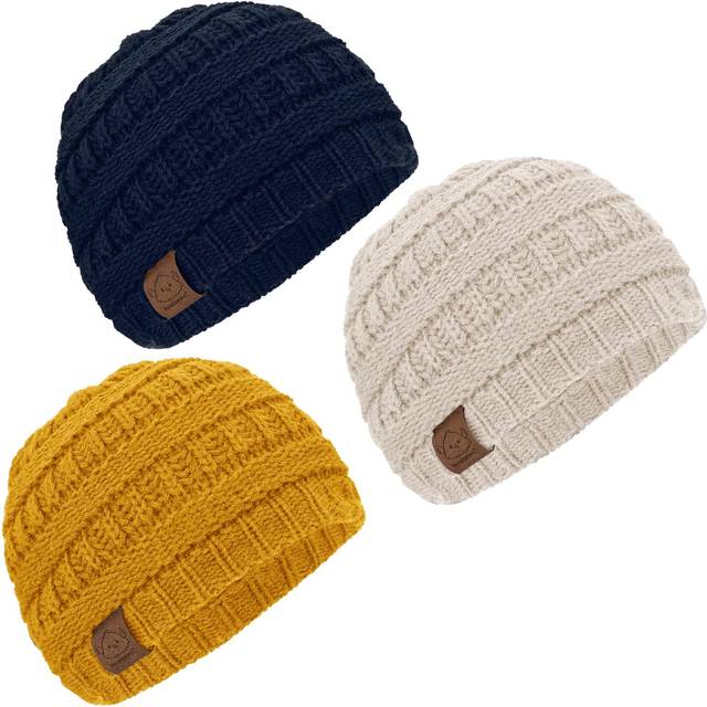 3-Pack Baby Beanies  Baby Hats - Newborn Hats  Baby Boy Hats  Baby Girl Hats for Winter Sunshine