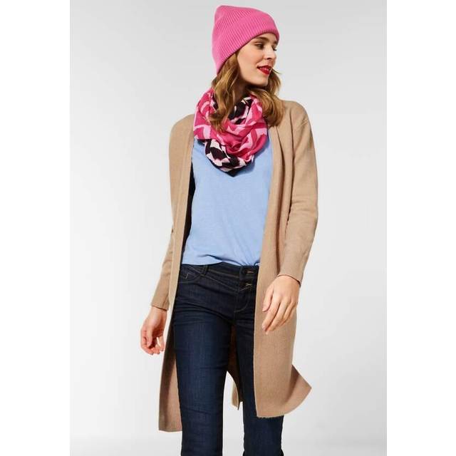 Street One damer lång cardigan, buff sand melange, 38