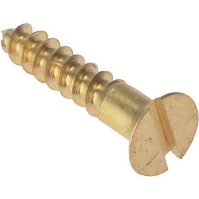 Forgefix csk16br wood screw slotted csk solid brass 1in x 6 box 200 forcsk16b
