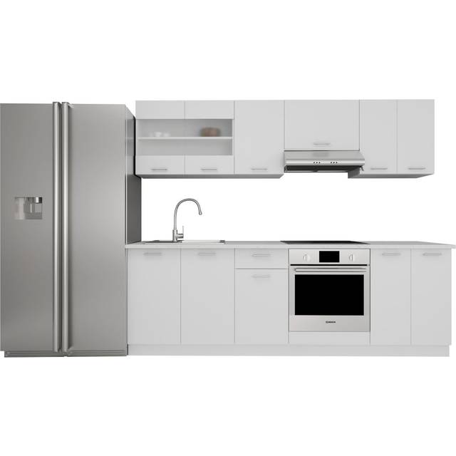 8-piece fitted kitchen kitchen unit complete kitchen 240 cm Esilo
