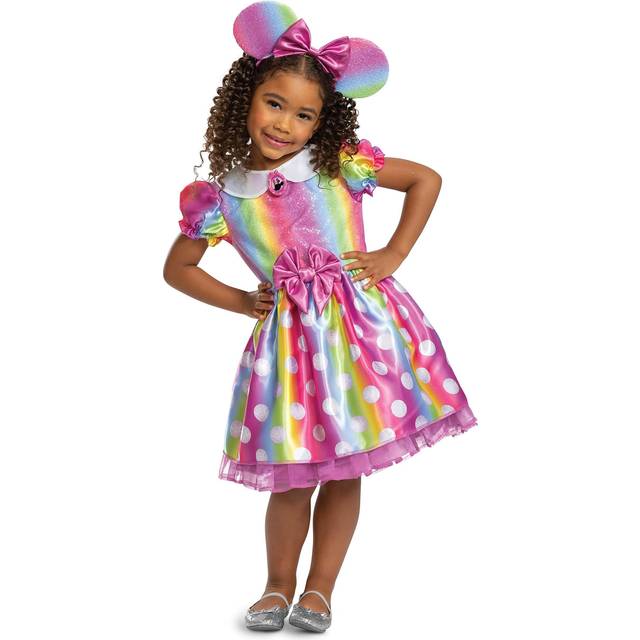 Minnie Mouse Rainbow Toddler Costume - Pink&#47;Blue&#47;Yellow (2T)