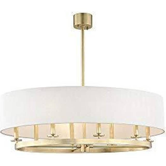 Durham 8 Light Island Light Brass, Linen