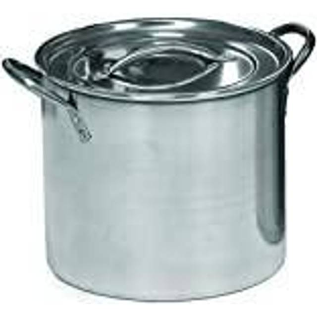 IMUSA USA Stainless Steel Stock Pot with Lid 16Quart  Silver