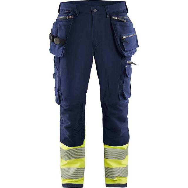 Blaklader 199316429933C154 Hi-Vis 4-vägs stretch byxor herr, svartgul, storlek C154