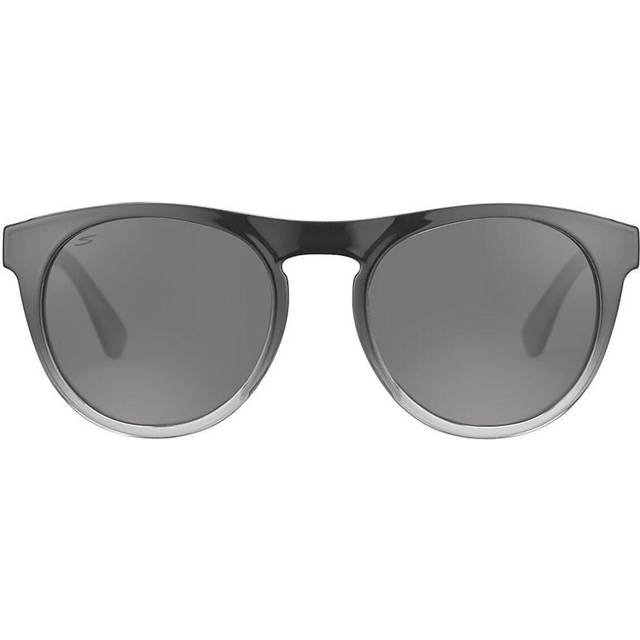 Serengeti Round Mens Shiny Black to Clear Saturn Polarized Smoke Kingman - One Size