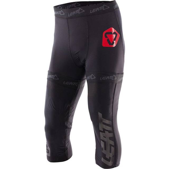 Leatt Knee Brace Shorts, black-red, Size M L for Men