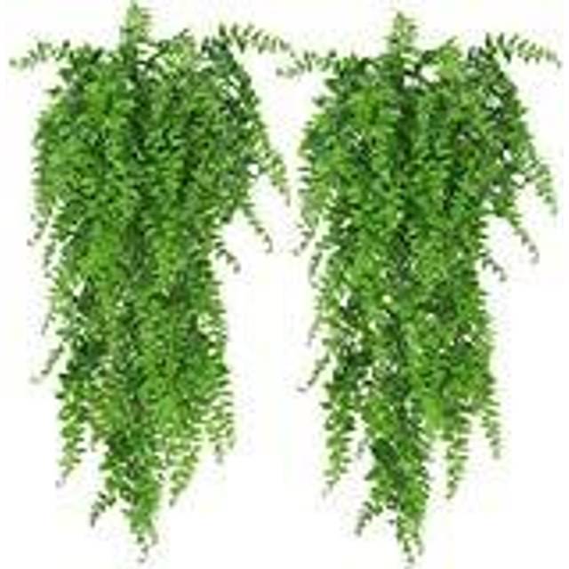 Artificial Hanging Plants Fern Vine - Fake Ivy Leaves Decoration for Indoors & Outdoors, Faux Foliage Greenery Decor for Living Room, Kitchen, Balcony