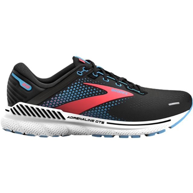 Brooks Adrenaline Gts 22 dam Sneaker, Svart sjö blå korall, 37 EU