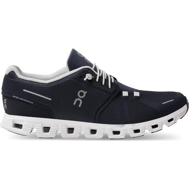 ON Cloud 5 sneakers för män, Midnight vit, 44 EU