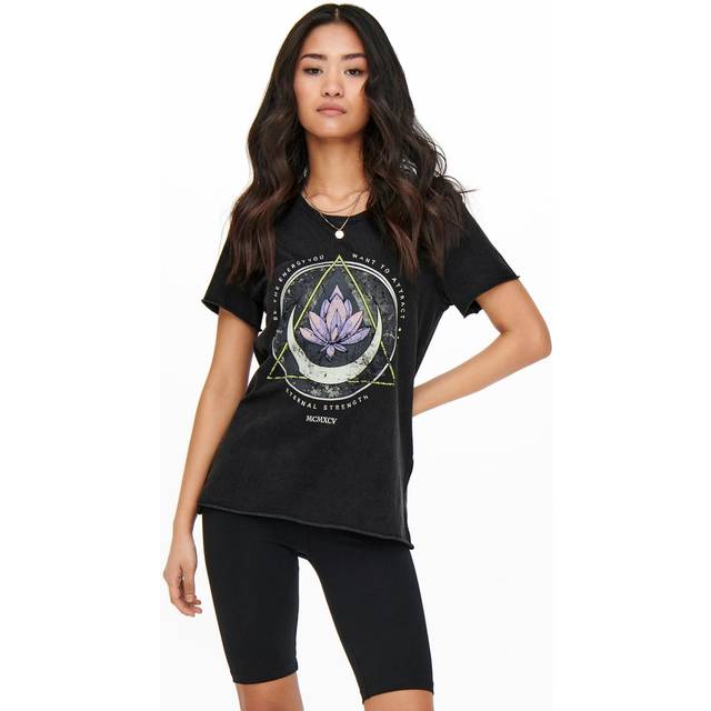 Women's short sleeve T-shirt Only onllucy - Noir