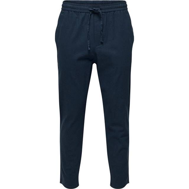 ONLY & SONS Onslinus Crop 0007 Cot Lin Pnt Noos |Marinblå |XXL
