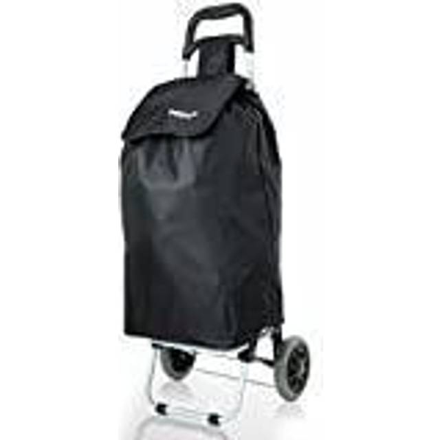 Hoppa 57Ltr Lightweight Shopping Trolley, Black