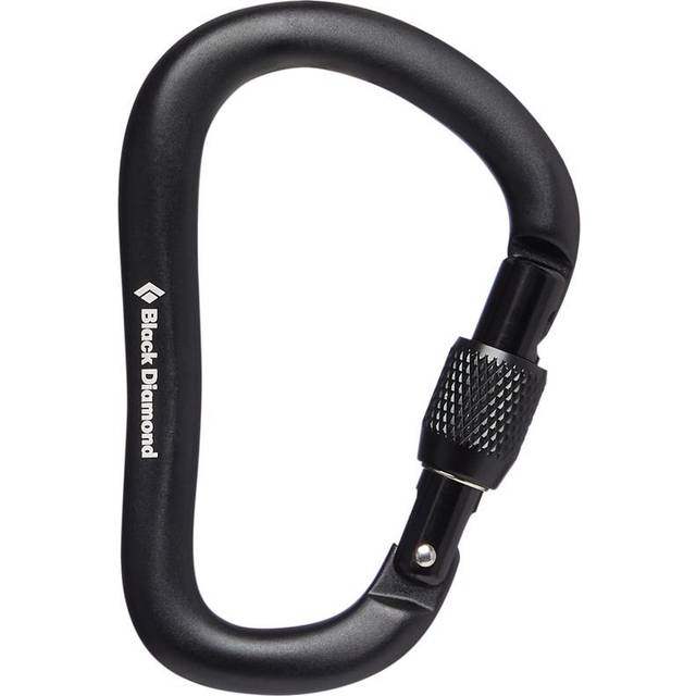 Black Diamond Rocklock Screwgate Rock Climbing Carabiner, Black - 85g