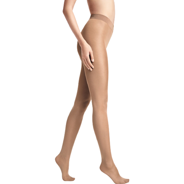Wolford PURE SHIMMER 40 CONCEALER TIGHTS Caramel Small