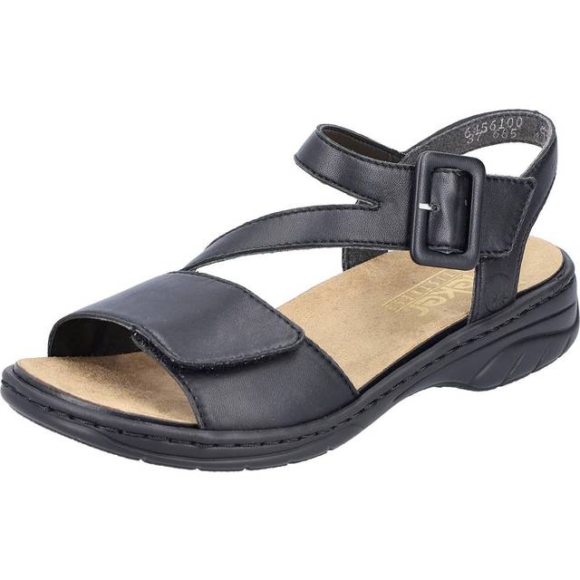 Rieker dam 64561 sandaler, svart, 38 EU