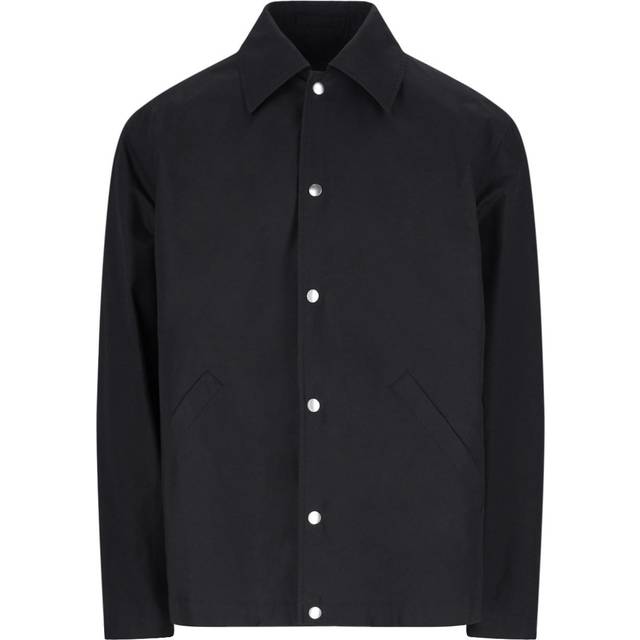 Jil Sander Men's Cotton Overshirt in Black | Size 48 | J23BN0003J45071 Color 001 (48)
