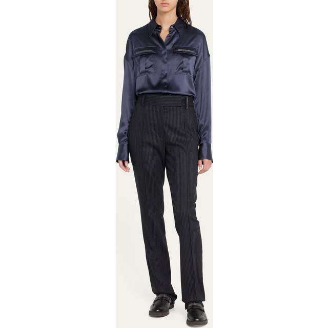 Brunello Cucinelli Embellished satin shirt