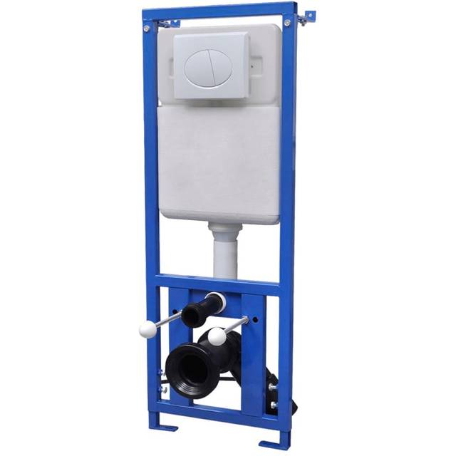 vidaXL Concealed High Cistern 11 L 41x14x(110-125) cm - White