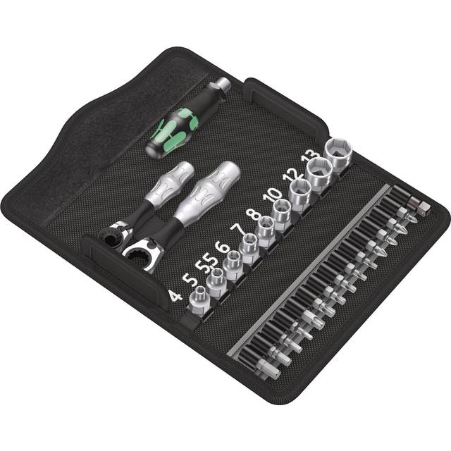 Wera 5135918001 Kraftform Kompakt Zyklop Mini 2 Shallow Socket Set of 27 Metric 1/4in Drive
