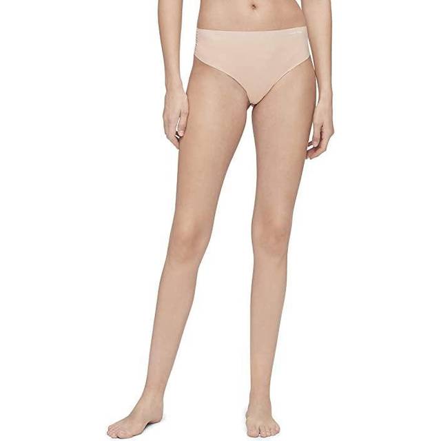Calvin Klein Women's Invisibles High-Waist Thong Panty  Bare  X-Large