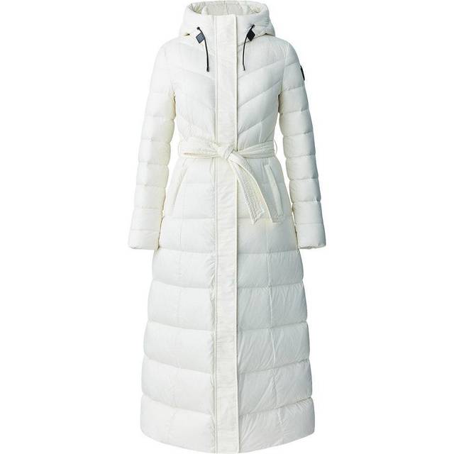 Calina Zip-Front A-Line Down Coat - CREAM - Small