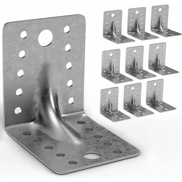 Cualityx angle brackets for wood pack of 10 70 x 70 x 55 x 15mm heavy duty weat