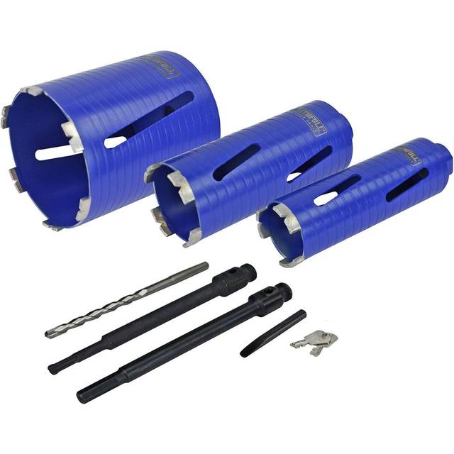Faithfull 7Pc Diamond Core Drill Kit + Case, Multi