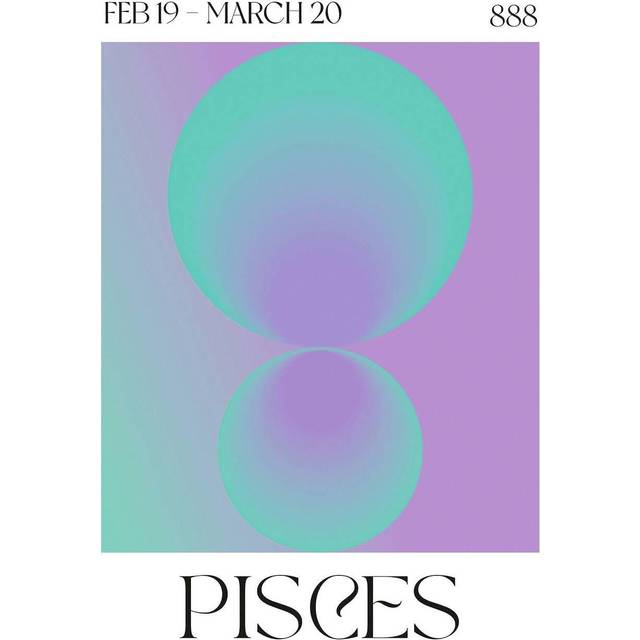 Pelcasa - Poster Pisces - Bl&#xE5; - Posters - Fr&#xE5;n Homeroom