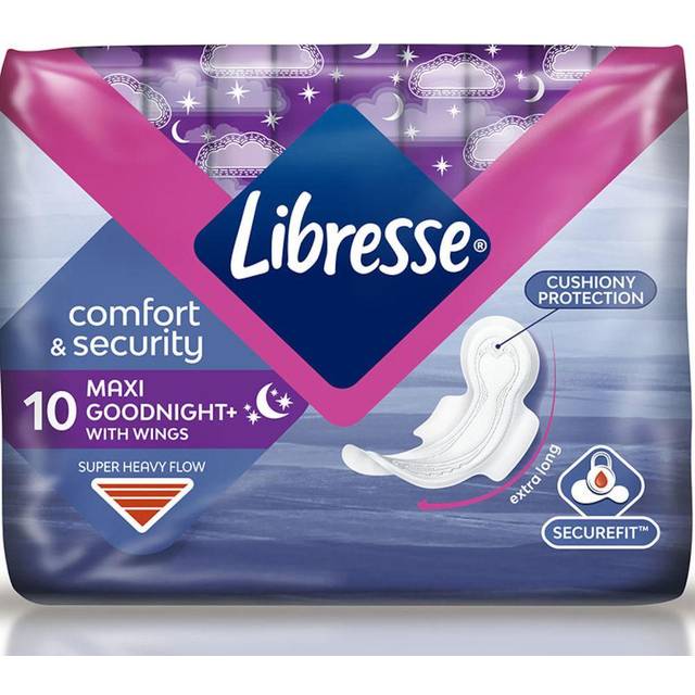 Libresse maxi+ goodnight wing 10 st 10 st