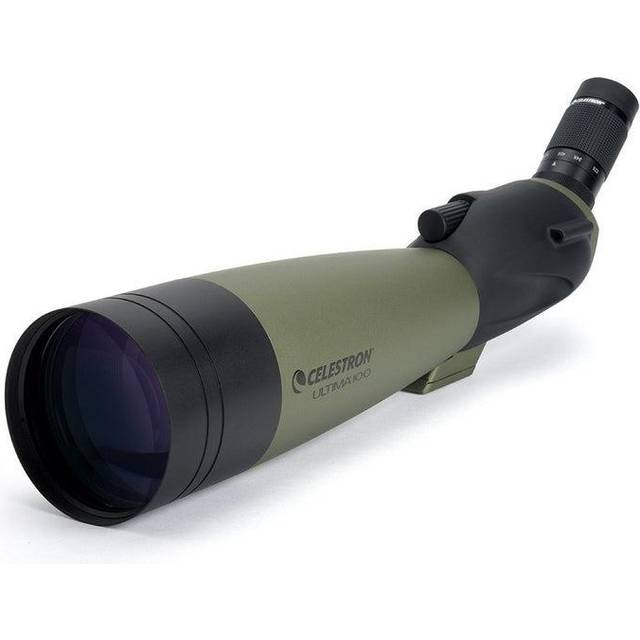 Celestron 100mm Ultima Zoom Spotting Scope with 1.25-Inch Basic Smartphone Adapter in Black/Green