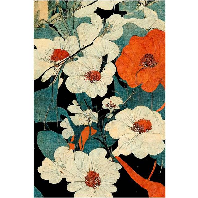 Pelcasa - Poster Asian Flowers - Svart - Posters - Fr&#xE5;n Homeroom