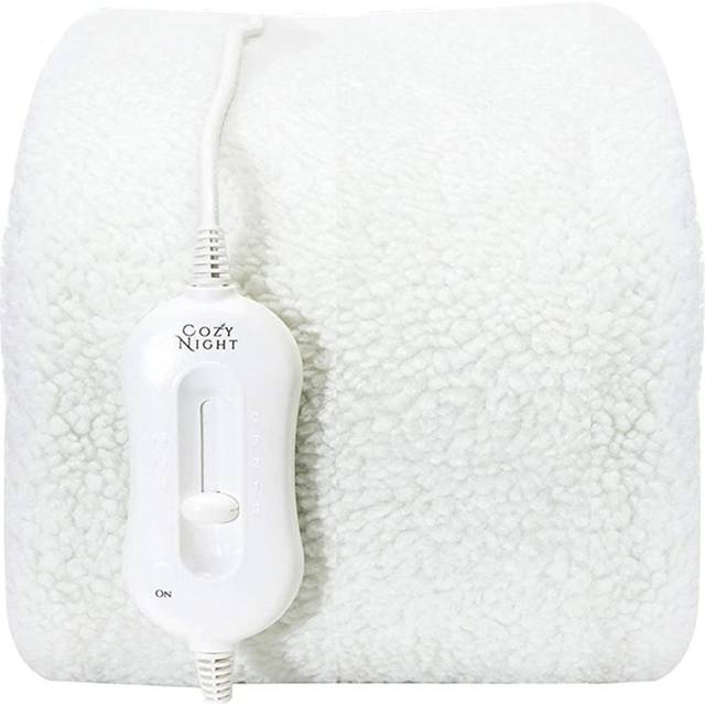 Cozy Night Electric Blanket Luxury Fleece Material - Single, White