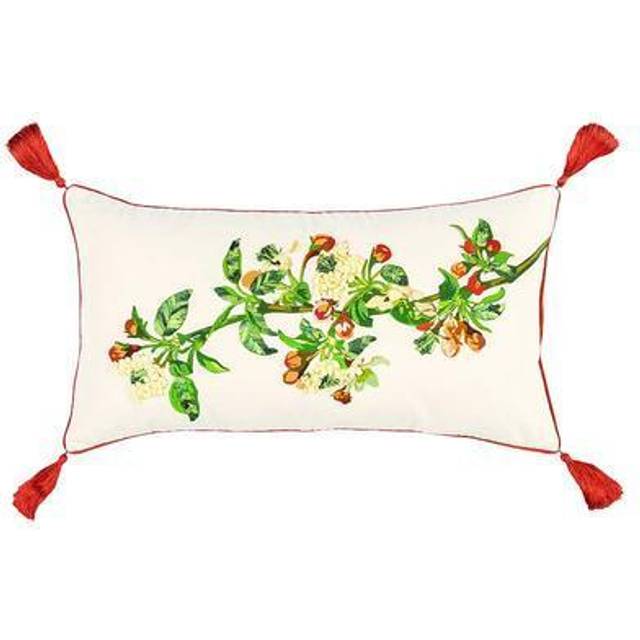 Rizzy Home Botanical 14 x 26 Down Filled Pillow with Cotton Duck Cover-Multi
