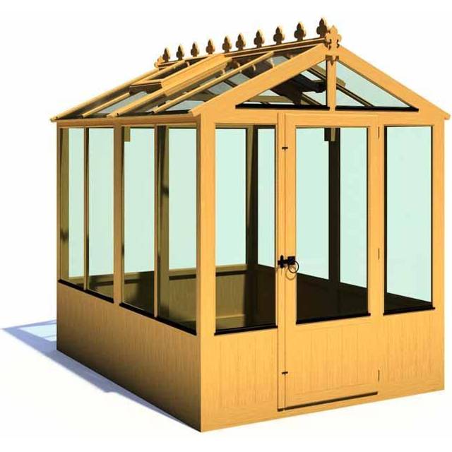 Shire Holkham Greenhouse 6 ft x 8 ft, Brown