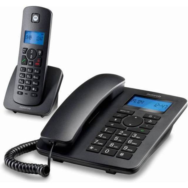 Motorola C4201 Combo DECT Landline Telephone Set (2 pcs) - Black