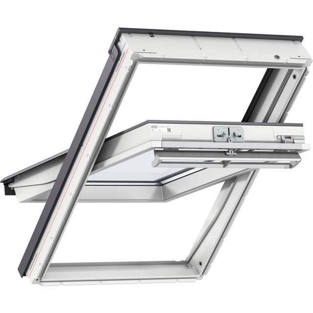 VELUX White Maintenance Free GGU CK04 0070Q Centre Pivot Window Enhanced - 55cm x 98cm