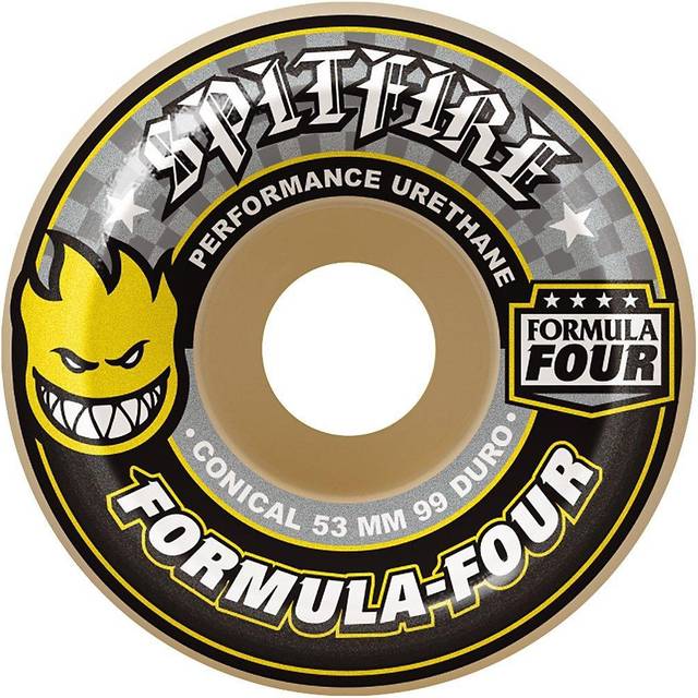 Spitfire Formula 4 99D Conical II 54mm Wheels yellow print